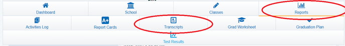 Transcripts - Parent Portal