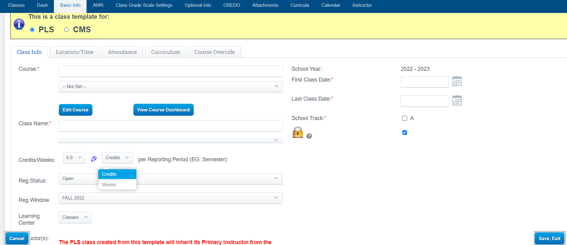 Admin/ PLS Template Classes Admin/ PLS Template Classes